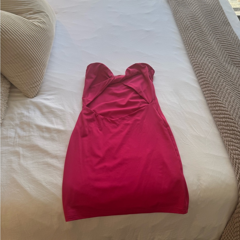 Pink Strapless Dress